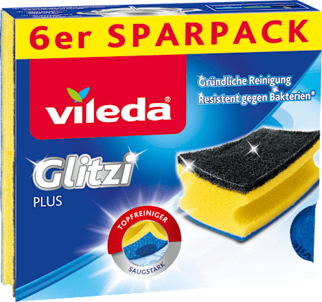Schuursponsje Glitzi plus, 6 stuks