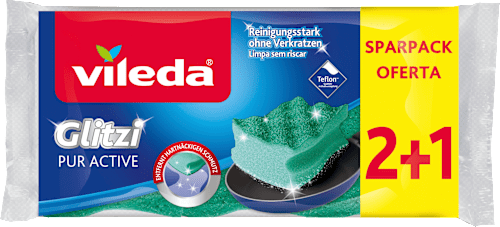 Schuurspons Glitzi Pur Active, 3 stuks