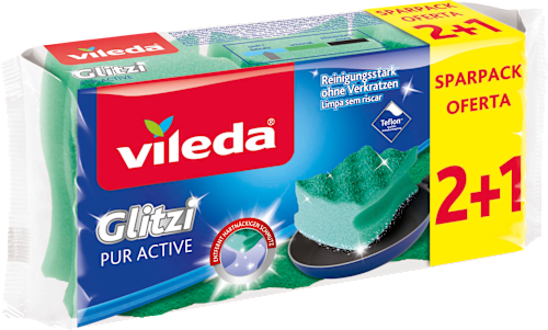Schuurspons Glitzi Pur Active, 3 stuks