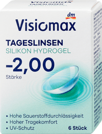 Silikon-Hydrogel Tageslinsen Dioptrie -2,00, 6 St