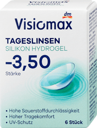 Silikon-Hydrogel Tageslinsen Dioptrie -3,50, 6 St