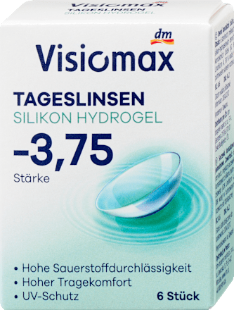 Silikon-Hydrogel Tageslinsen Dioptrie -3,75, 6 St