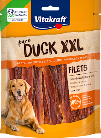 Hondenkauwsnack eendenborstfilet reepjes pure eend xxl, 250 g