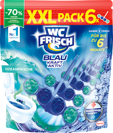 WC Stone Blue Power Active Ocean Fresh, 6 stuks
