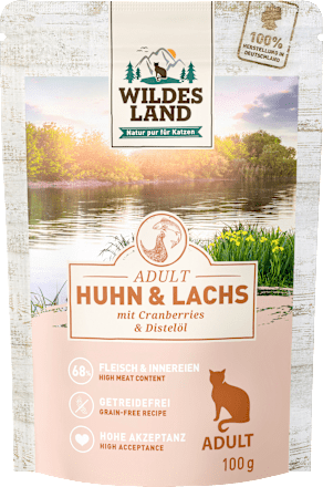 Nat kattenvoer met kip &amp; zalm, 100 g