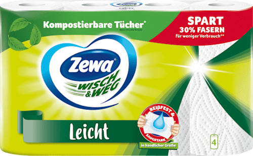 Keukenrol Wisch&amp;Weg licht 3-laags (4x48 vellen), 4 stuks