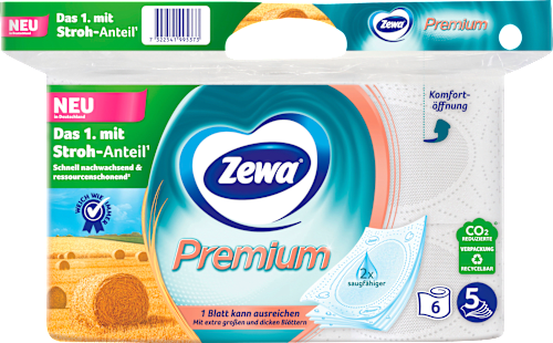 Premium 5-laags toiletpapier (6x110 vellen), 6 stuks