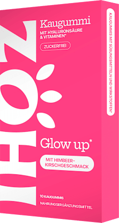 Kauwgom, Glow up Framboos-Kers, suikervrij, 10 stuks